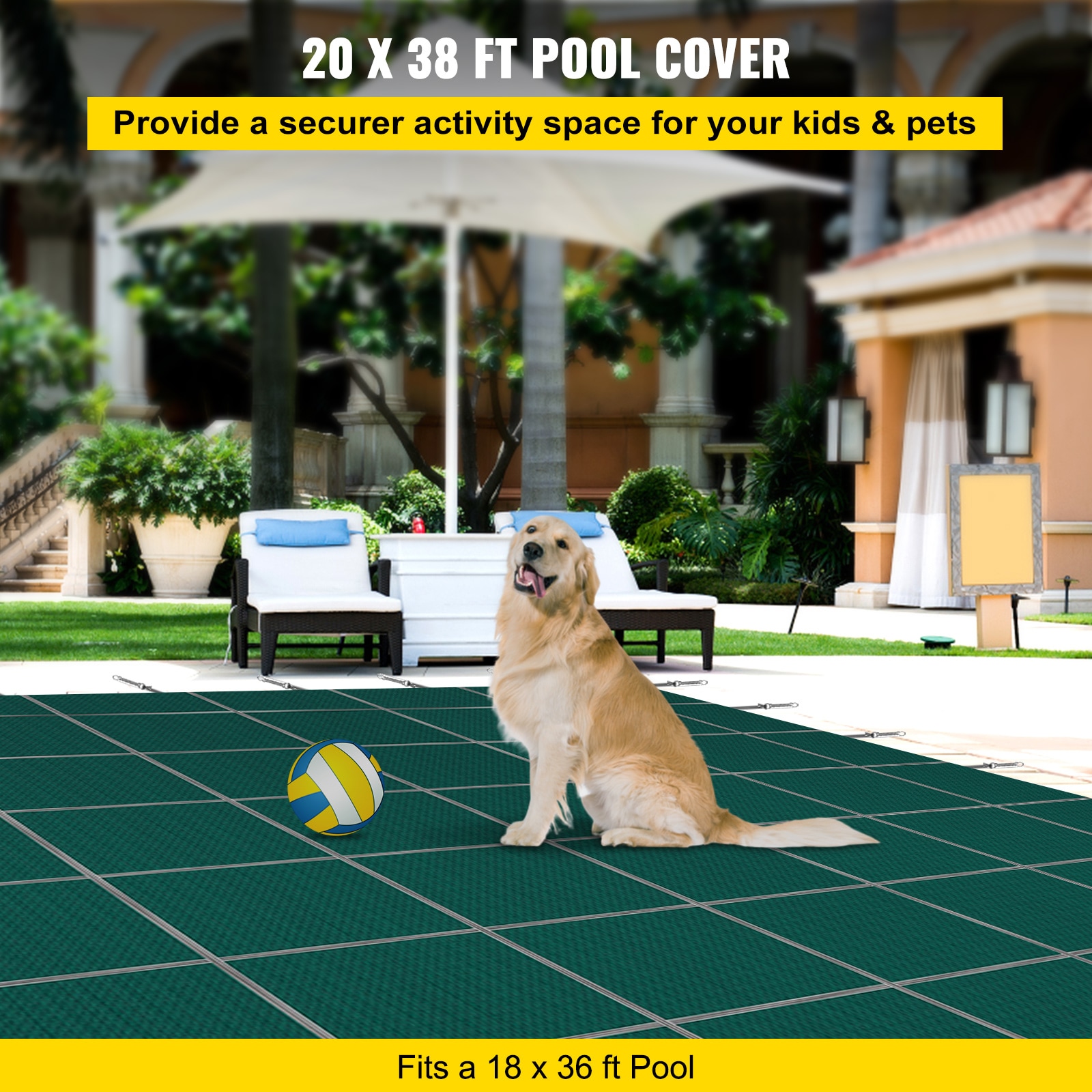 Safety Winter Pool Cover For Rectangular Inground Pools Mesh_voghion.com